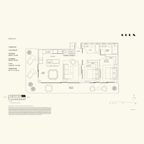 Ella Miami Beach 2 habitaciones Planos