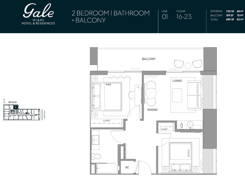 Gale miami hotel and residences plano 1