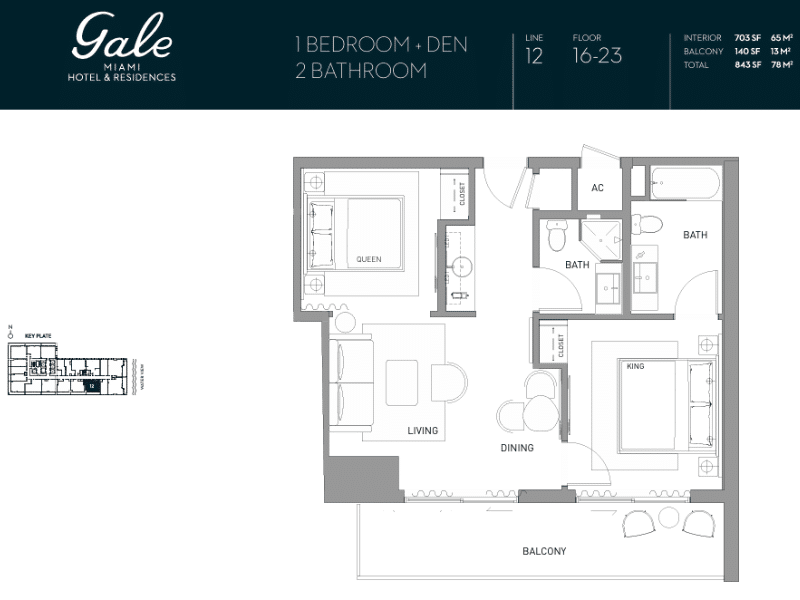 Gale miami hotel and residences plano 3