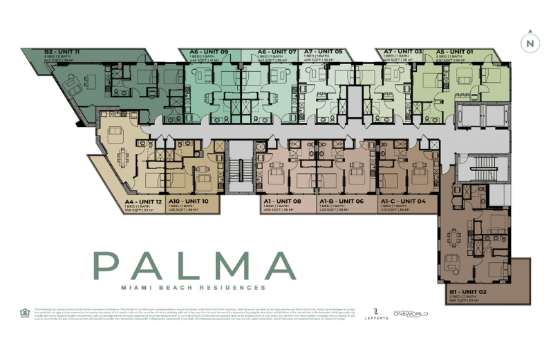 plano de planta de palma Miami Beach